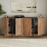 Mesa auxiliar Dorma imitación roble 180 cm Pino atlántico y antracita Madera revestida de melamina