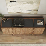 Mesa auxiliar Dorma imitación roble 180 cm Pino atlántico y antracita Madera revestida de melamina