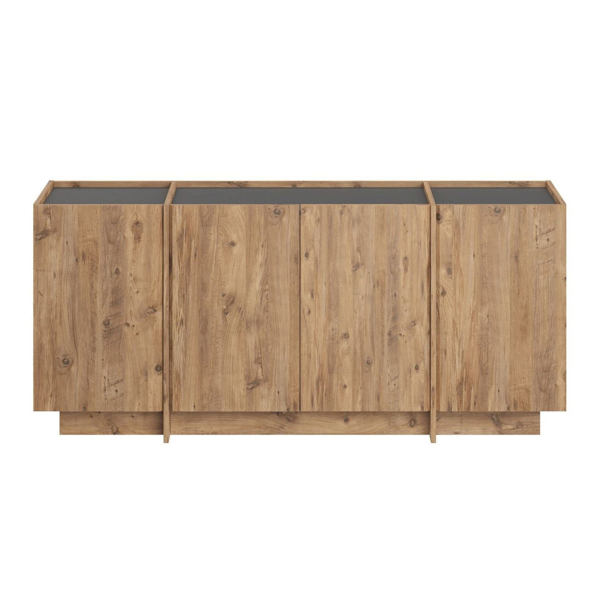 Mesa auxiliar Dorma imitación roble 180 cm Pino atlántico y antracita Madera revestida de melamina