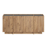 Mesa auxiliar Dorma imitación roble 180 cm Pino atlántico y antracita Madera revestida de melamina
