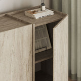 Mesa consola Dorma aspecto travertino 180 cm Madera melaminada