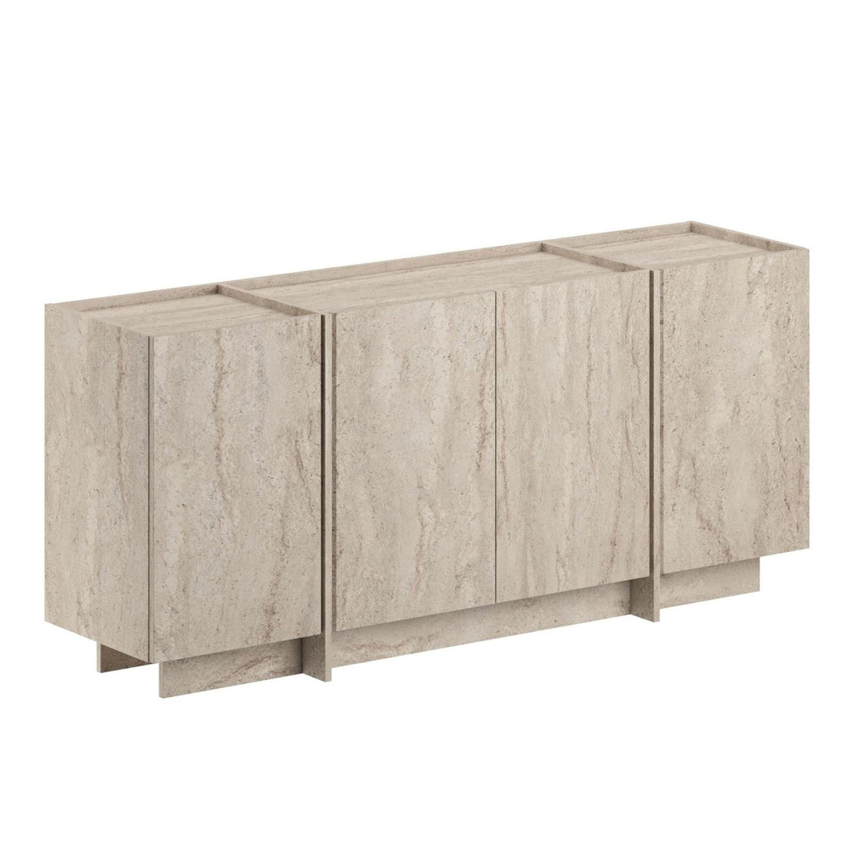 Mesa consola Dorma aspecto travertino 180 cm Madera melaminada