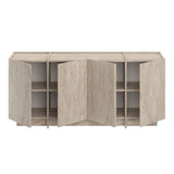 Mesa consola Dorma aspecto travertino 180 cm Madera melaminada