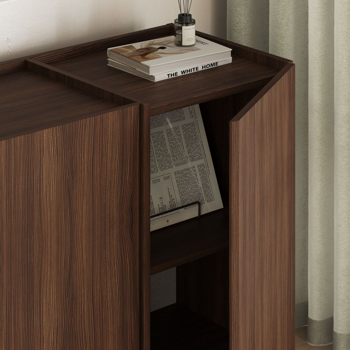 Mesa consola Dorma de nogal Milano 180 cm Compuesto de madera melaminado