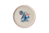 KAHSER14-MARINE Blanco Azul Rojo 100% CERÁMICA 6 cm de ancho