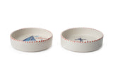 KAHSER14-MARINE Blanco Azul Rojo 100% CERÁMICA 6 cm de ancho