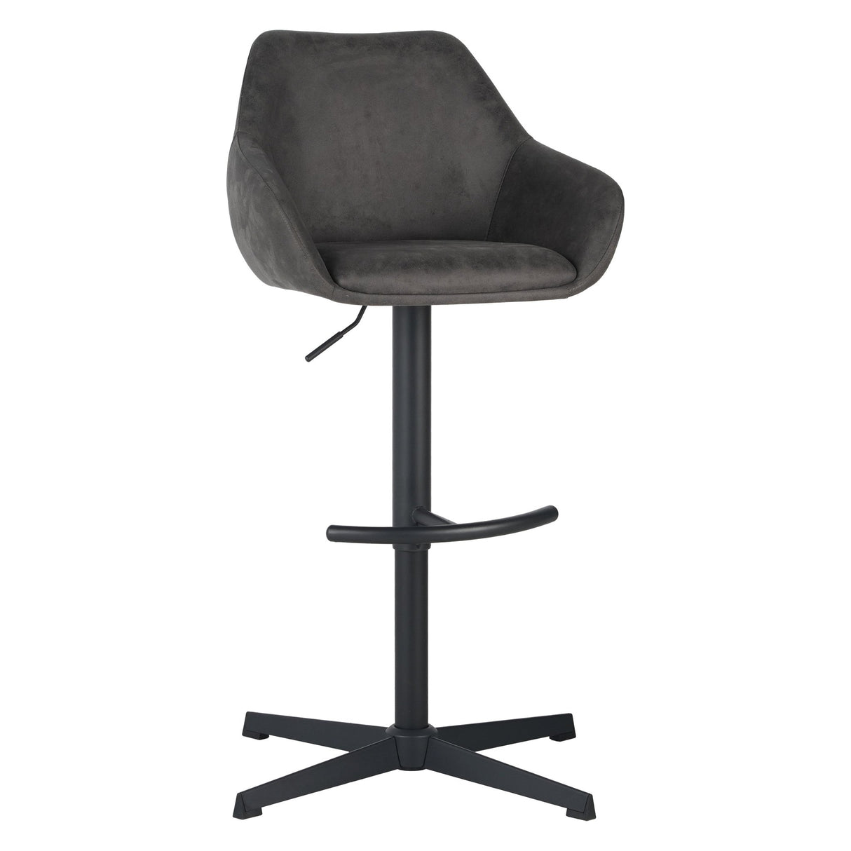 Heces de barra de veneno Anthracite Ecoleer - silla de barra giratoria ajustable con reposabrazos