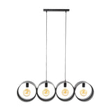 Hanglamp Fons 4-lichts ringen metaal zwart