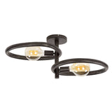Lámpara de techo Nova Duo de 2 luces - Metal negro 