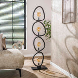 Vloerlamp Orion 4-lichts Zwart Metaal 165 cm