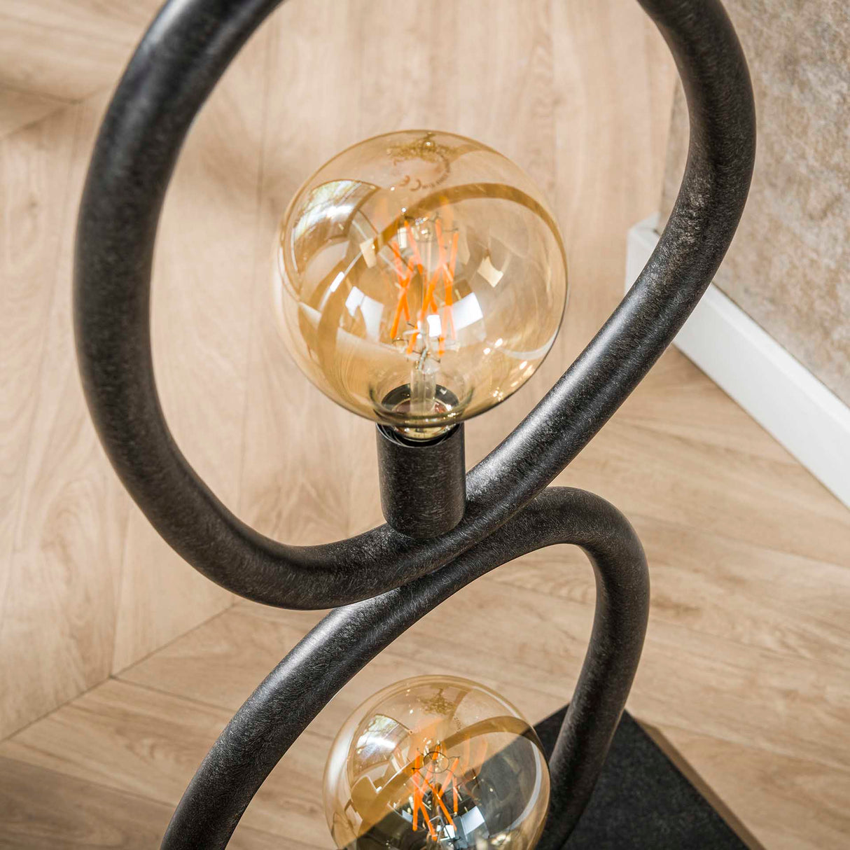 Vloerlamp Orion 4-lichts Zwart Metaal 165 cm