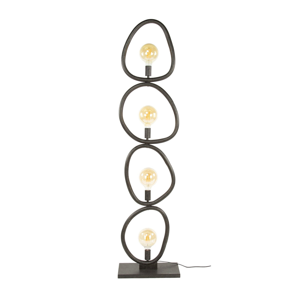 Vloerlamp Orion 4-lichts Zwart Metaal 165 cm