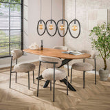 Hanglamp Nova 4-lichts Zwart Metaal 140 cm