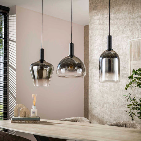 Hanglamp Nexus 3-lichts Zwart Metaal 105 cm