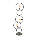 Lámpara de pie negra de 3 luces industrial de 140 cm 