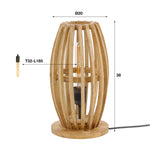 Tafellampen - Tafellamp Jalou mangohout - Dimehouse