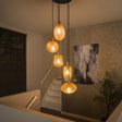 Lámparas colgantes - Lámpara colgante de cristal Olaf 5 - luz ámbar oro - Dimehouse