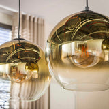 Lámpara colgante de cristal Juliette 3 luces cristal dorado