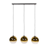 Lámpara colgante de cristal Juliette 3 luces cristal dorado