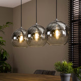 Hanglampen - Glazen hanglamp Juliette 3 - lichts smokey glass - Dimehouse