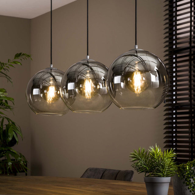 Hanglampen - Glazen hanglamp Juliette 3 - lichts smokey glass - Dimehouse