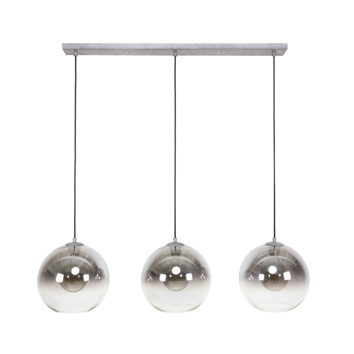 Hanglampen - Glazen hanglamp Juliette 3 - lichts smokey glass - Dimehouse