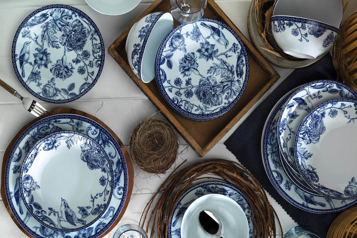 ZG24Y2420939016 Azul Blanco 100% PORCELANA