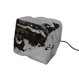 Lámpara de mesa Rocks DH Interior Cromado L x An x Al 44x34x34 Vidrio Blanco foto vista frontal diagonal