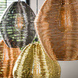 Lámpara colgante Wez 5 luces níquel de colores 