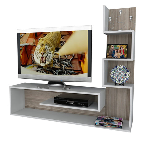 Juego de muebles de TV Metehan Cordoba blanca Melamina 120x33.1x cm
