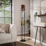 Lámpara de pie Nox de 3 luces, negro, metal, 175 cm 