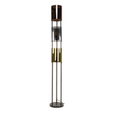 Lámpara de pie Nox de 3 luces, negro, metal, 175 cm 