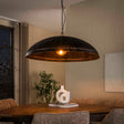 Lámpara colgante-Lámpara colgante Guard 1 luz Ø90 cm Ahumado Marrón metal-Dimehouse