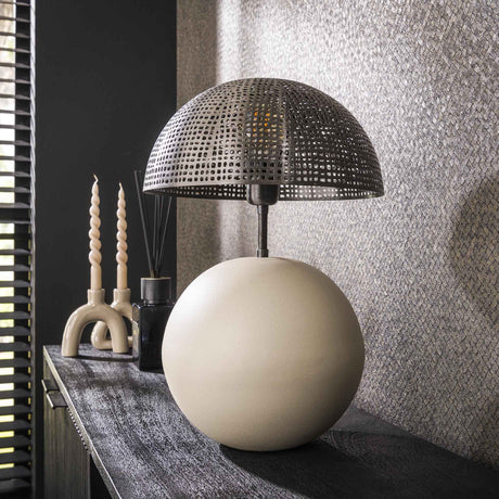 Lámpara de mesa Avelie Bola orgánica Ø26 cm