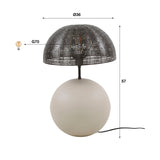 Tafellampen - Tafellamp Avelie organisch bol Ø31 cm - Dimehouse