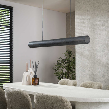 Lámpara colgante Zavi 120 cm de malla negra