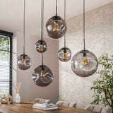 Industriële Hanglamp Nova Zwart 6-lichts Balk 135 cm