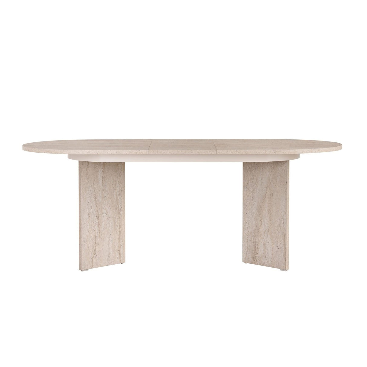 Mesa de comedor extensible Sorell travertino 160 cm Compuesto de madera revestida de melamina