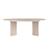 Mesa de comedor extensible Sorell travertino 160 cm Compuesto de madera revestida de melamina