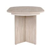 Mesa de comedor extensible Sorell travertino 160 cm Compuesto de madera revestida de melamina