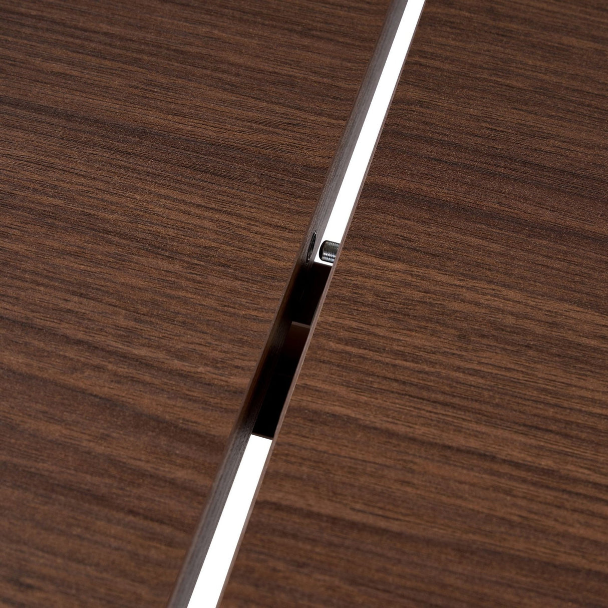 Sorell uitschuifbare eettafel walnoot 160 cm Melamine gecoat houtcomposiet