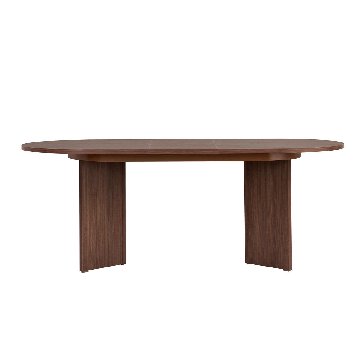 Sorell uitschuifbare eettafel walnoot 160 cm Melamine gecoat houtcomposiet