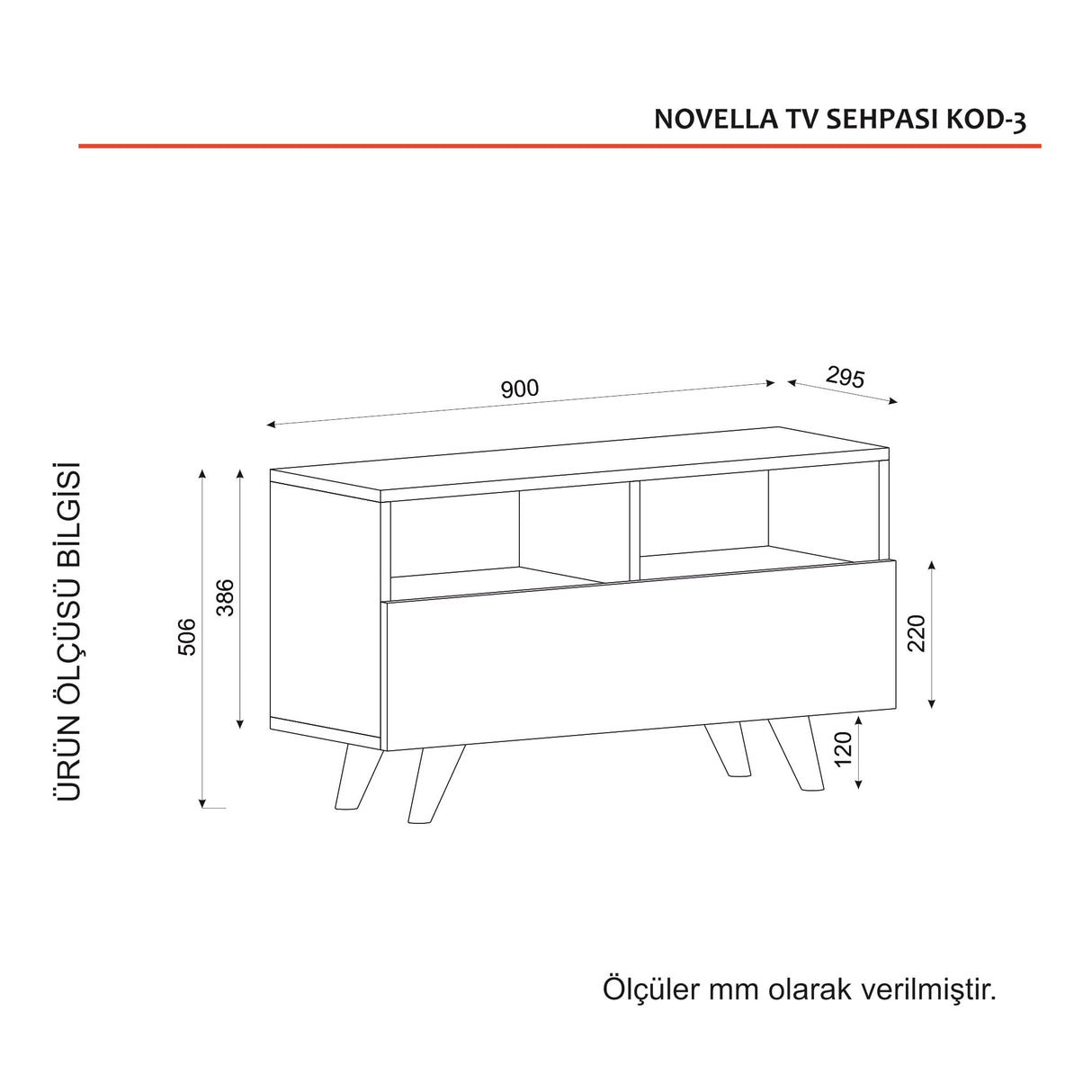 TV Meubels - TV Meubel Novella Wit Walnoot Melamine 90x50,6x29,5 cm - Dimehouse