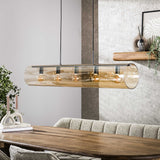Hanglampen - Hanglamp Cai 5 - lichts amber glas - Dimehouse