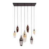 Hanglampen - Moderne Hanglamp Coco 7 - lichts gekleurd glas - Dimehouse