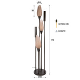 Lámpara de pie Cocoon 5 luces marrón esmerilado