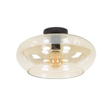 Plafondlampen - Plafondlamp Phil 1 - lichts amberkleurig glas - Dimehouse