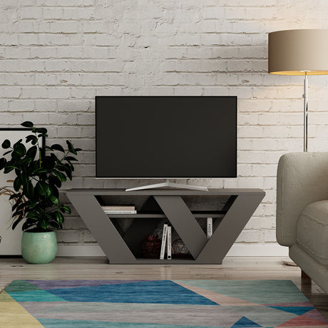 Muebles de televisión pipralla antracita melamine 110x40x30 cm