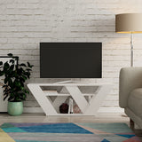 TV Meubels - TV Meubel Pipralla Wit Melamine 110x40x30 cm - Dimehouse