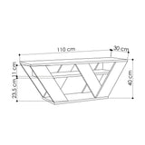 TV Meubels - TV Meubel Pipralla Eik Melamine 110x40x30 cm - Dimehouse